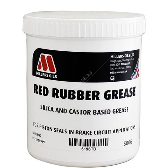 Millers Oils Red Rubber Grease 500g Buy Online - Oils Shop